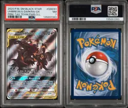 2020 Pokemon Sm Black Star Promo #SM241 Umbreon & Darkrai Gx PSA 7 - Image 3