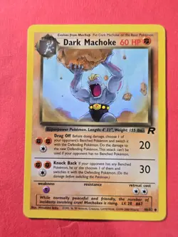 2000 Pokemon Team Rocket Unlimited #40 Dark Machoke, UC, NF/H, cd1 - Image 1