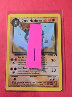 2000 Pokemon Team Rocket Unlimited #40 Dark Machoke, UC, NF/H, cd1 - Image 3