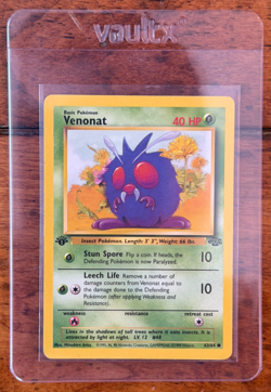 1999 Pokemon Venonat 1st Edition 63/64 Jungle TCG - Image 1