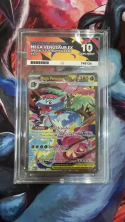 Pokemon Mega Evolution Mega Venusaur EX SIR 177/132 English Ace 10 Perfect Subs - Image 1