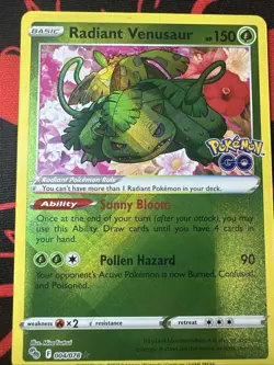Radiant Venusaur 004/078 Pokemon GO Holo - Image 1