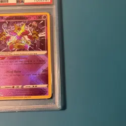2022 POKEMON SWORD & SHIELD SILVER TEMPEST #059 RADIANT ALAKAZAM PSA 9 - Image 5