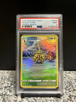 Pokemon TCG Crown Zenith Electivire GG08/GG70 Ultra Rare Holo PSA 9 - Image 1