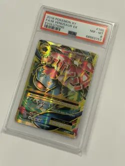 Pokemon TCG M Venusaur EX 2016 XY Evolutions Full Art 100/108 PSA 8 - Image 1