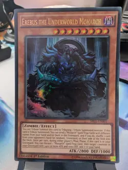 YuGiOh! Erebus The Underworld Monarch SR01-EN001 Ultra Rare 1st Ed - Image 1