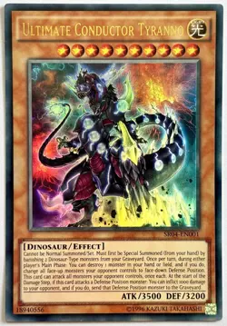 SR04-EN001 Ultimate Conductor Tyranno - Ultra Rare 1st Edition Lightly Played - Image 1