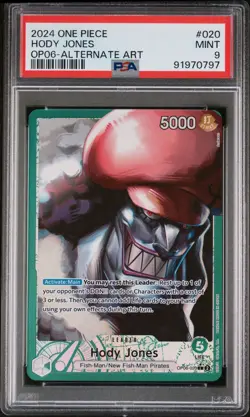 One Piece Wings Of The Captain ENGLISH Hody Jones Alt Art Leader *MINT PSA 9* - Image 1