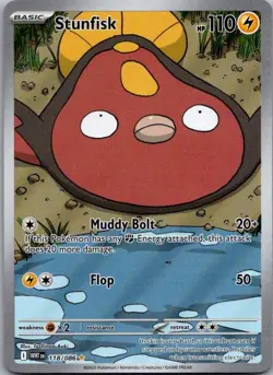 Pokemon TCG Stunfisk Illustration Rare SV: White Flare 118/086 NM - Image 1