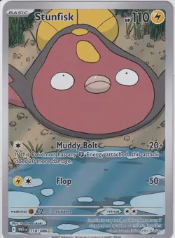 Stunfisk 118/086 Sv: White Flare Illustration Rare Card NM/MINT Pokemon TCG - Image 2
