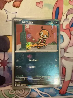 Pokemon TCG Scraggy (Master Ball Pattern) 057/086 SV11W: White Flare Holo M/NM - Image 1