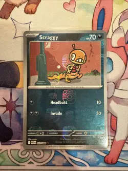 Pokemon TCG Scraggy (Master Ball Pattern) 057/086 SV11W: White Flare Holo M/NM - Image 2