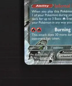 Charizard ex 054/091 Paldean Fates Ultra Rare Holo Pokemon Card NM - Image 5