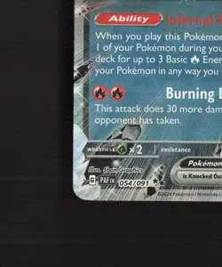 Charizard ex 054/091 Paldean Fates Ultra Rare Holo Pokemon Card NM - Image 5