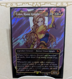 Celes, Rune Knight (NM Borderless Surge Foil) - Final Fantasy MTG / English 209 - Image 1