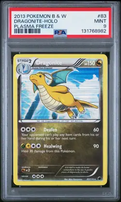 2013 POKEMON PLASMA FREEZE DRAGONITE #83 HOLO PSA 9 MINT #131768982 - Image 1