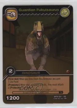 2008 Dinosaur King Trading Card Game Foil Guardian Fukuisaurus #DKTB-034 - Image 1