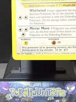 Pokemon Card Pidgeotto 22/102 Rare Base Set WOTC Light Play - Image 5