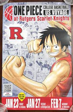 Monkey D. Luffy College Basketball One Piece Card Game Promo Card and Poster - Image 3