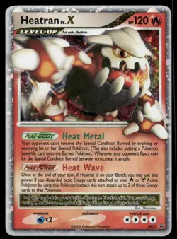 Pokemon Cards Heatran LV.X DP31 DP Black Star Promos Promo LP - Image 1