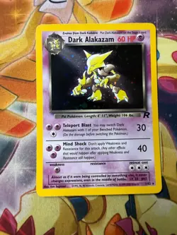 Dark Alakazam - 1/82 - Pokemon Team Rocket Unlimited Holo Rare Card WOTC NM - Image 1