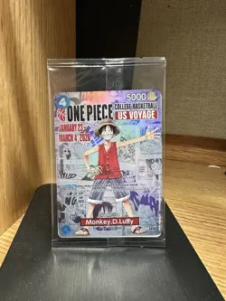 One Piece Monkey.D.Luffy College Basketball Card. Brand New Sealed. MINT - Image 1
