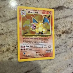Pokemon Charizard 4/102 Holographic Card 1999. Please Read Description. - Image 1