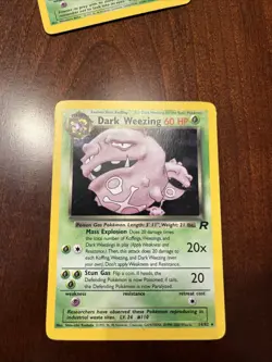 Pokemon TCG Team Rockets Dark Weezing Holo Rare Card 14/82 Unlimited - Image 1