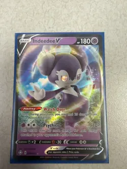 Pokemon Indeedee V 039/072 Shining Fates Ultra Rare Full Art Holo English Card - Image 1
