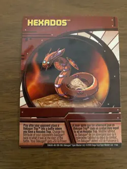 Bakugan Card - Hexados - Red Ability Card - BA686 - 1/4ac - 2009 - Image 1