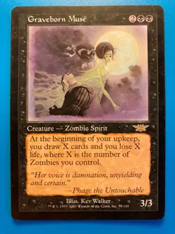 MTG 1x Graveborn Muse # 73 Legions Legacy Magic the Gathering Card x1 MP - Image 1