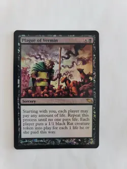 Plague of Vermin FOIL Shadowmoor NM Black Rare MAGIC CARD (ID# 500432) ABUGames - Image 1