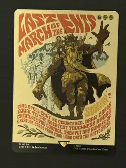 Magic The Gathering Last March Of The Ents Borderless Poster LOTR Foil - Image 1