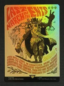 Magic The Gathering Last March Of The Ents Borderless Poster LOTR Foil - Image 2