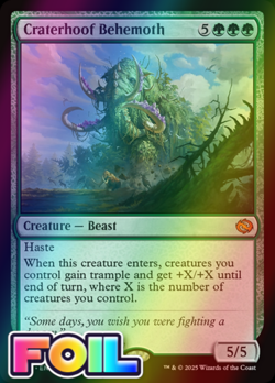 x1 Craterhoof Behemoth TDM MTG 138 FOIL MYTHIC M/NM 1x - Image 1