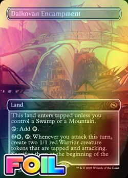 x1 Dalkovan Encampment TDM MTG 394 FOIL BORDERLESS RARE M/NM 1x - Image 1