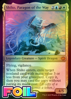x1 Shiko, Paragon of the Way TDM MTG 223 FOIL MYTHIC M/NM 1x - Image 1