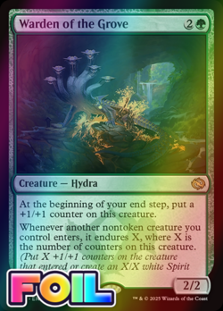 x1 Warden of the Grove TDM MTG 166 FOIL RARE M/NM 1x - Image 1