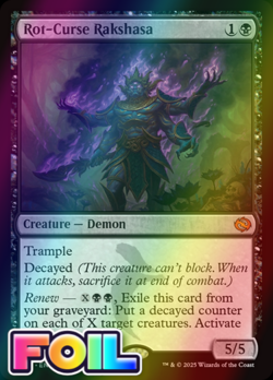 x1 Rot-Curse Rakshasa TDM MTG 87 FOIL MYTHIC M/NM 1x - Image 1