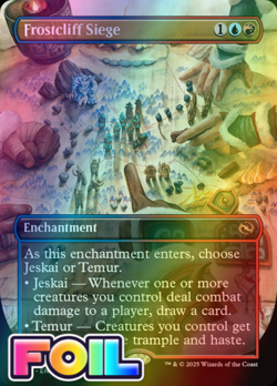x1 Frostcliff Siege TDM MTG 385 FOIL BORDERLESS RARE M/NM 1x - Image 1