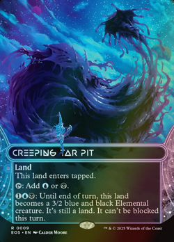MTG Creeping Tar Pit Borderless Foil ** Edge of Eternities: Stellar Sights ** En - Image 1