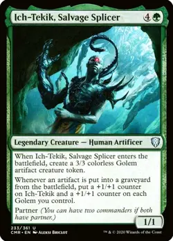X 1 Ich-Tekik, Salvage Splicer NM-M CMR 233 MTG Magic The Gathering - Image 1