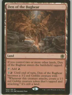 Den of the Bugbear 254 Regular Border Non-Foil Near Mint AFR MTG - Image 1