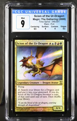 SCION OF THE UR-DRAGON Time Spiral Foil Rare CGC 9 MTG [Nostalgium] - Image 1