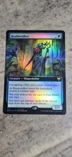 Realmwalker (Extended Art) Kaldheim Foil Creature Shapeshifter Rare MTG NM - Image 1