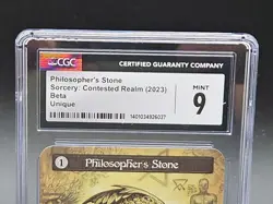 Philosopher's Stone - Beta Unique Sorcery Contested Realm 1st Release. CGC 9.0 - Image 4