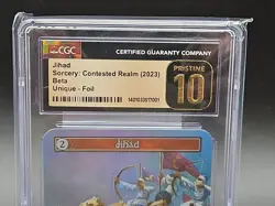 Ji had FOIL, Graded 10, PRISTINE, Beta Unique, CGC, Sorcery Contested Realm - Image 2
