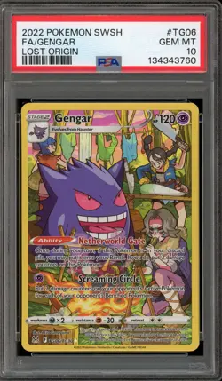 Pokemon Gengar Lost Origin Trainer Gallery Full Art #TG06 PSA 10 Gem Mint - Image 1