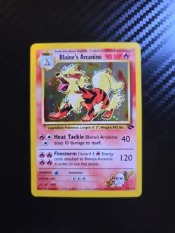 Pokemon Blaine's Arcanine Holo Rare Gym Challenge 1/132 - Image 1
