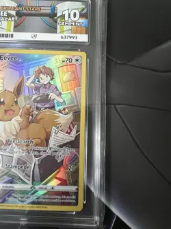 Pokemon TCG Brilliant Stars Eevee TG11/TG30 Special Art 2022 PERFECT ACE 10 - Image 3